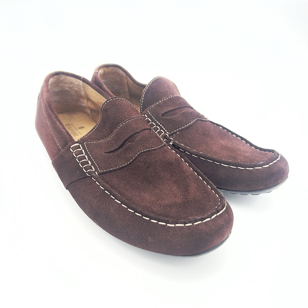 AGL Brown Suede Driving Loafers Women's Size 12M Leather Moccasin Italy